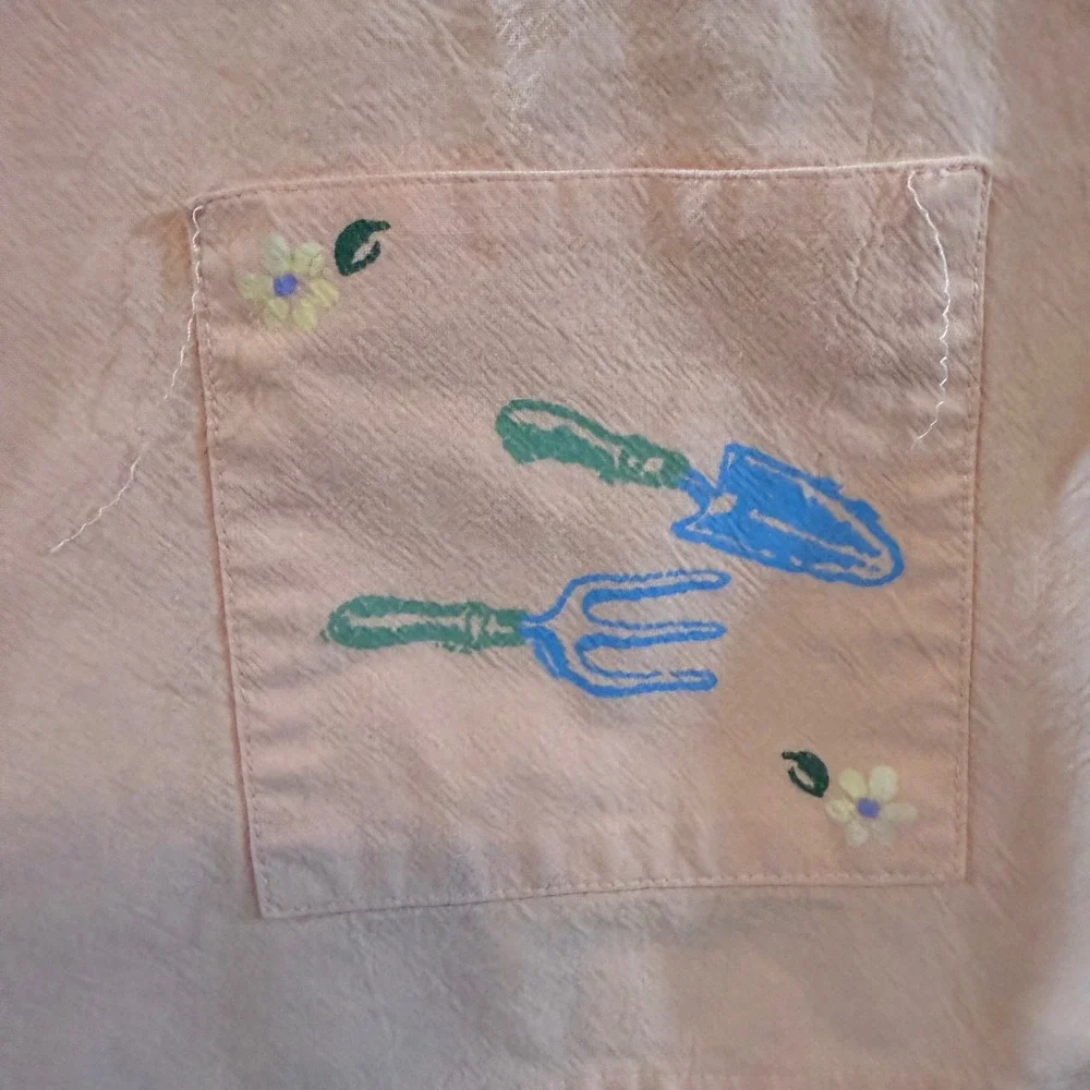 Vintage Peach Garden 100% Cotton Print Set Cottagecore Grannycore Gardencore